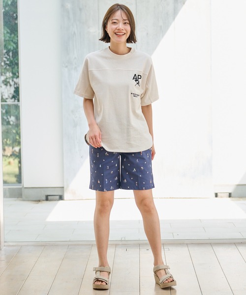 Arnold Palmer（アーノルドパーマー）の「APロゴ シェア フットボール Tシャツ（Tシャツ/カットソー・レディース・ブラック/アイボリー・XS/S/M/L/LL）」の18枚目の写真