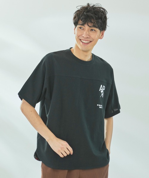 Arnold Palmer（アーノルドパーマー）の「APロゴ シェア フットボール Tシャツ（Tシャツ/カットソー・レディース・ブラック/アイボリー・XS/S/M/L/LL）」の21枚目の写真