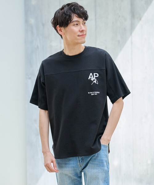 Arnold Palmer（アーノルドパーマー）の「APロゴ シェア フットボール Tシャツ（Tシャツ/カットソー・レディース・ブラック/アイボリー・XS/S/M/L/LL）」の20枚目の写真