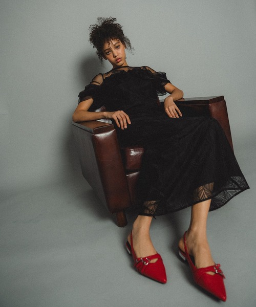 et.UNiVER(エトユニベール)の「strap overlay pumps(パンプス・レディース・レッド/シルバー/ブラック/ゴールド・LL/S/M/L)」の7枚目の写真