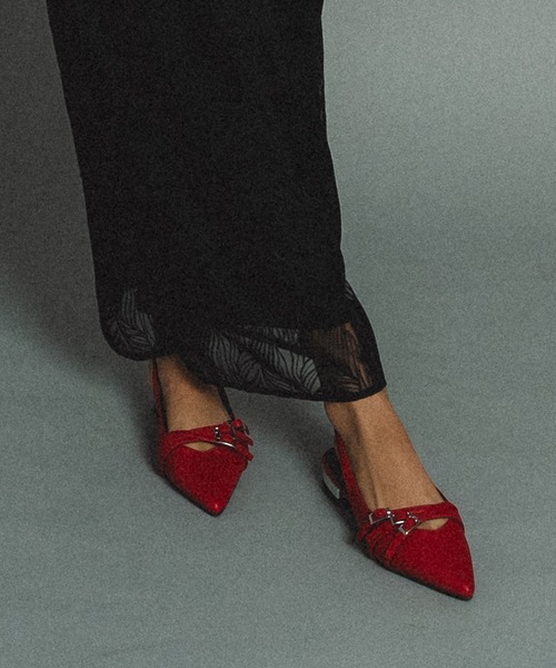 et.UNiVER(エトユニベール)の「strap overlay pumps(パンプス・レディース・レッド/シルバー/ブラック/ゴールド・LL/S/M/L)」の12枚目の写真