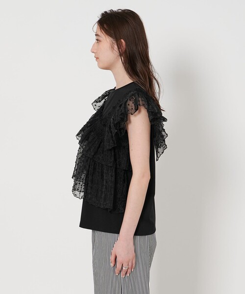 新品タグ付　UNITED ARROWS プリーツフリル コンビ カットソー　完売 UNITED ARROWS tシャツ プリーツフリル コンビ カットソー
