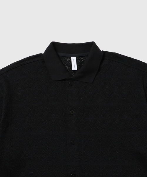 【15日まで値下げ中】ADAM ET ROPE 黒 半袖 ポロシャツ ボタン付き 新品 ADAM ET ROPE' 25SS リボンポロニット 黒 半袖 ADAM ET