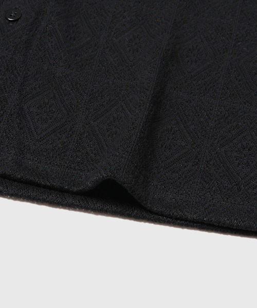 ADAM ET ROPE'（アダムエロペ）の「メッシュジャガード ボックスシルエット ニットポロ / ロングシーズン着用可能（ポロシャツ・メンズ・ブラック/イエロー系その他3/ライトグリーン・M/L）」の11枚目の写真