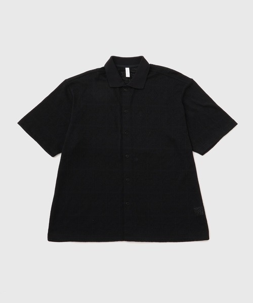 ADAM ET ROPE'（アダムエロペ）の「メッシュジャガード ボックスシルエット ニットポロ / ロングシーズン着用可能（ポロシャツ・メンズ・ブラック/イエロー系その他3/ライトグリーン・M/L）」の21枚目の写真