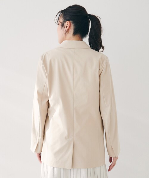 UNTITLED（アンタイトル）の「【セットアップ可能／オンオフ】ラミー混 ダブルブレストジャケット（テーラードジャケット・レディース・オリーブ/ブラウン系その他/ライトベージュ/オフホワイト・42/04/50/48/00/02/03/01/44/46）」の14枚目の写真