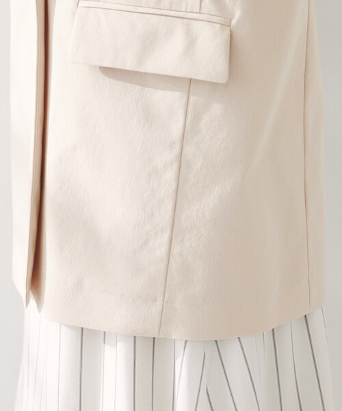 UNTITLED（アンタイトル）の「【セットアップ可能／オンオフ】ラミー混 ダブルブレストジャケット（テーラードジャケット・レディース・オリーブ/ブラウン系その他/ライトベージュ/オフホワイト・42/04/50/48/00/02/03/01/44/46）」の19枚目の写真