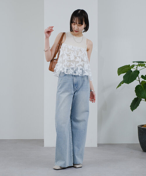 mystic（ミスティック）の「シアーリーフビスチェ（その他トップス・レディース・ピンク/オフホワイト/ブラック/イエロー・FREE）」の6枚目の写真