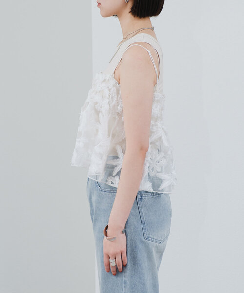 mystic（ミスティック）の「シアーリーフビスチェ（その他トップス・レディース・ピンク/オフホワイト/ブラック/イエロー・FREE）」の11枚目の写真