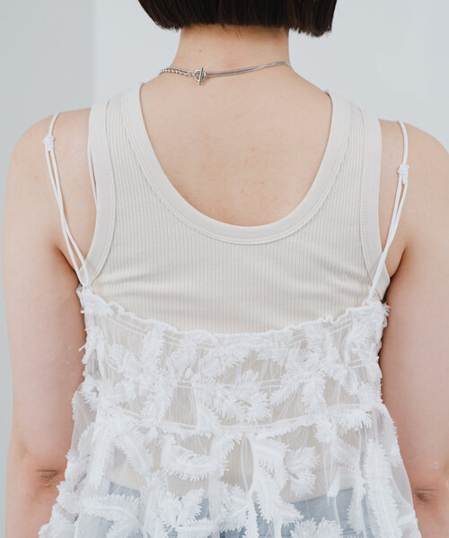 mystic（ミスティック）の「シアーリーフビスチェ（その他トップス・レディース・ピンク/オフホワイト/ブラック/イエロー・FREE）」の13枚目の写真