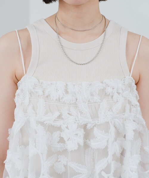 mystic（ミスティック）の「シアーリーフビスチェ（その他トップス・レディース・ピンク/オフホワイト/ブラック/イエロー・FREE）」の15枚目の写真