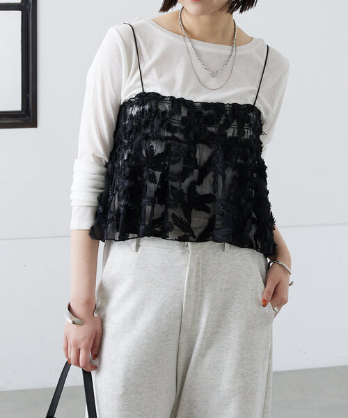 mystic（ミスティック）の「シアーリーフビスチェ（その他トップス・レディース・ピンク/オフホワイト/ブラック/イエロー・FREE）」の18枚目の写真