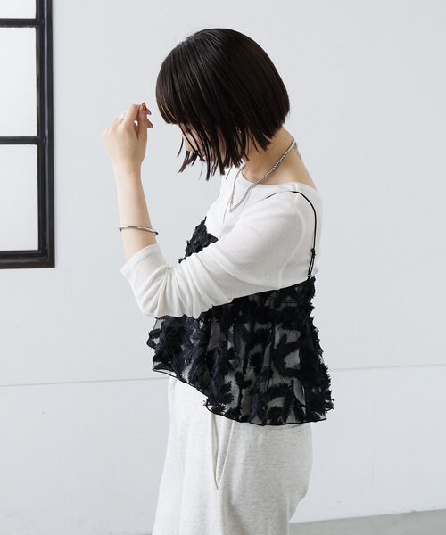 mystic（ミスティック）の「シアーリーフビスチェ（その他トップス・レディース・ピンク/オフホワイト/ブラック/イエロー・FREE）」の20枚目の写真