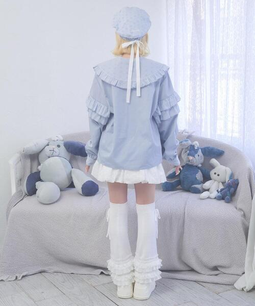 Whinny(ホワイニー)の「Whinny/ぷあぷあ綿雲もぐもぐブラウス(シャツ/ブラウス・レディース・ブラック/ホワイト/サックスブルー・FREE)」の10枚目の写真