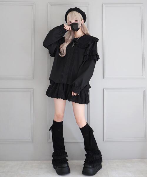 Whinny(ホワイニー)の「Whinny/ぷあぷあ綿雲もぐもぐブラウス(シャツ/ブラウス・レディース・ブラック/ホワイト/サックスブルー・FREE)」の15枚目の写真