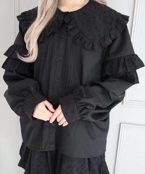 Whinny(ホワイニー)の「Whinny/ぷあぷあ綿雲もぐもぐブラウス(シャツ/ブラウス・レディース・ブラック/ホワイト/サックスブルー・FREE)」の18枚目の写真