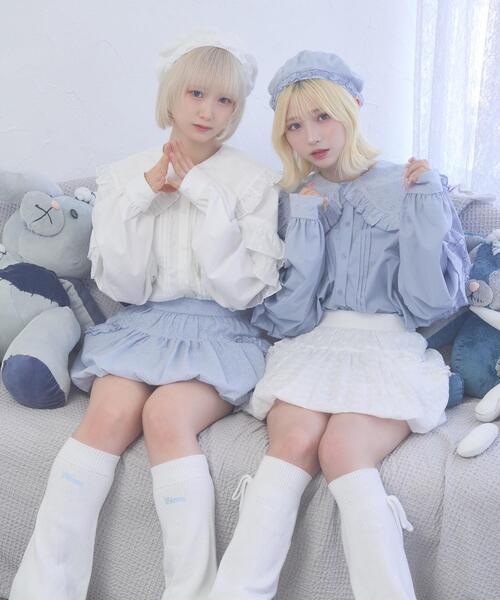 Whinny(ホワイニー)の「Whinny/ぷあぷあ綿雲もぐもぐブラウス(シャツ/ブラウス・レディース・ブラック/ホワイト/サックスブルー・FREE)」の18枚目の写真