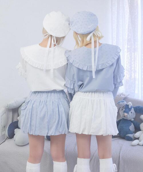 Whinny(ホワイニー)の「Whinny/ぷあぷあ綿雲もぐもぐブラウス(シャツ/ブラウス・レディース・ブラック/ホワイト/サックスブルー・FREE)」の19枚目の写真