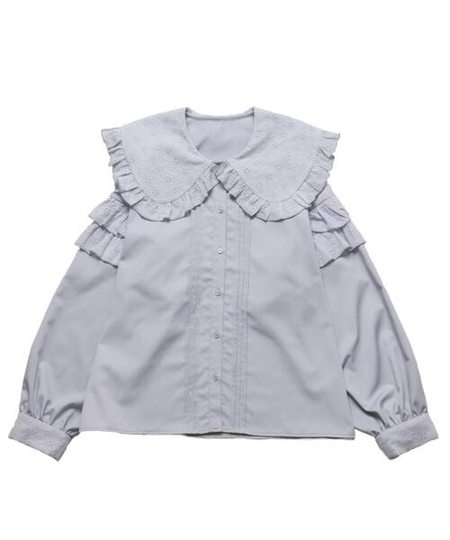 Whinny(ホワイニー)の「Whinny/ぷあぷあ綿雲もぐもぐブラウス(シャツ/ブラウス・レディース・ブラック/ホワイト/サックスブルー・FREE)」の20枚目の写真