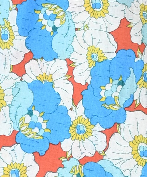 Ocean&Ground（オーシャン&グラウンド）の「レトロフラワー浴衣ミニ丈ワンピース（浴衣・キッズ・グリーン/レッド・90/100/110/120/130/140）」の9枚目の写真