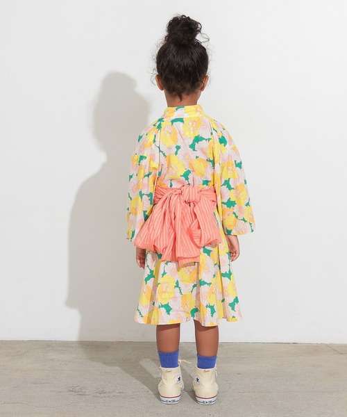 Ocean&Ground（オーシャン&グラウンド）の「レトロフラワー浴衣ミニ丈ワンピース（浴衣・キッズ・グリーン/レッド・90/100/110/120/130/140）」の13枚目の写真