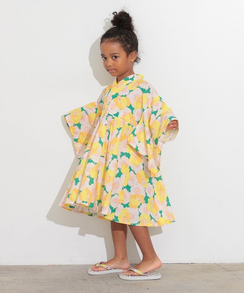 Ocean&Ground（オーシャン&グラウンド）の「レトロフラワー浴衣ミニ丈ワンピース（浴衣・キッズ・グリーン/レッド・90/100/110/120/130/140）」の22枚目の写真