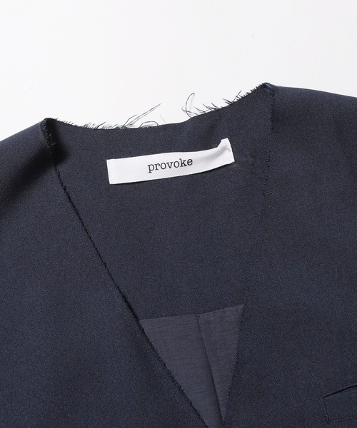 PROVOKE (プロヴォーク)の「PROVOKE/プロヴォーク student long vest ロングベスト 秋服 冬服(ベスト・レディース・ベージュ/グレー・FREE)」の3枚目の写真