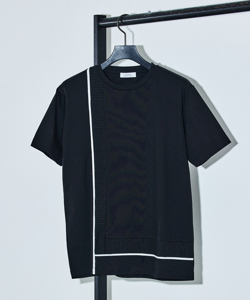 5351 POUR LES HOMMES（ゴーサンゴーイチプールオム）の「【定番/人気】カラーブロック 半袖 Tシャツ（Tシャツ/カットソー・メンズ・ブラック/ホワイト・48/46/44/50）」の3枚目の写真