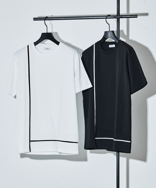 5351 POUR LES HOMMES（ゴーサンゴーイチプールオム）の「【定番/人気】カラーブロック 半袖 Tシャツ（Tシャツ/カットソー・メンズ・ブラック/ホワイト・48/46/44/50）」の8枚目の写真