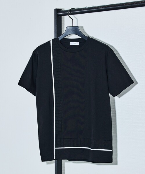 5351 POUR LES HOMMES(ゴーサンゴーイチプールオム)の「【定番/人気】カラーブロック 半袖 Tシャツ(Tシャツ/カットソー・メンズ・ブラック/ホワイト・48/46/44/50)」の9枚目の写真