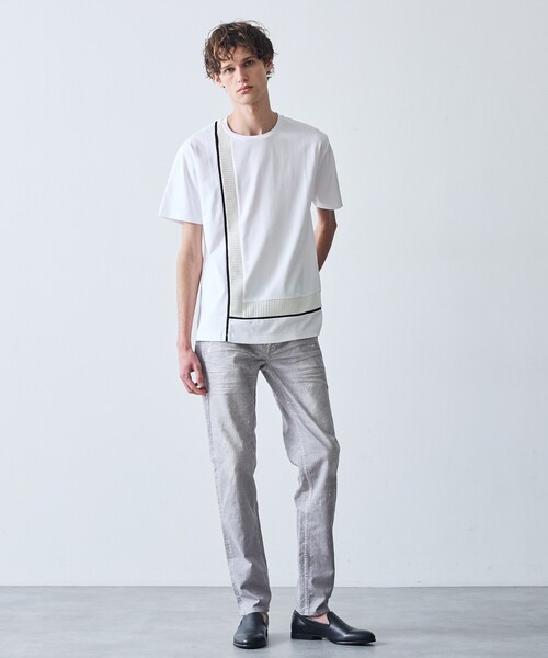 5351 POUR LES HOMMES(ゴーサンゴーイチプールオム)の「【定番/人気】カラーブロック 半袖 Tシャツ(Tシャツ/カットソー・メンズ・ブラック/ホワイト・48/46/44/50)」の11枚目の写真