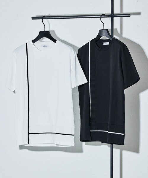 5351 POUR LES HOMMES(ゴーサンゴーイチプールオム)の「【定番/人気】カラーブロック 半袖 Tシャツ(Tシャツ/カットソー・メンズ・ブラック/ホワイト・48/46/44/50)」の13枚目の写真