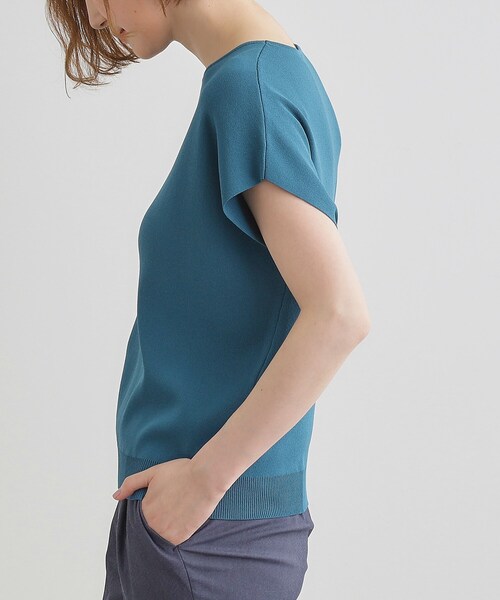 grove（グローブ）の「【嬉しい機能付き】やわらかドライタッチフレンチスリーブニット（ニット/セーター・レディース・ベージュ/オレンジ/ブラック/ブルーグリーン/オフホワイト/ホワイト系5・02/03/01/04/05）」の19枚目の写真