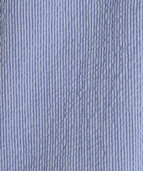 ERRICO FORMICOLA（エッリコフォルミコラ）の「Errico Formicola / エリコ フォルミコラ：CESARE M/C Open Collar S/S Shirts STRIPE：1-34215-1[MUS]（シャツ/ブラウス・メンズ・ブルー・38/39）」の6枚目の写真