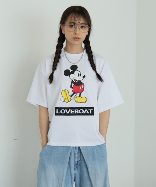 LOVE BOAT(ラブ・ボート)の「Disney×LOVEBOAT Tシャツ(Tシャツ/カットソー・レディース・ブラック/ブラック系その他2/ホワイト系その他2/ブラック系その他/ホワイト/ホワイト系その他・S/M/L)」の3枚目の写真