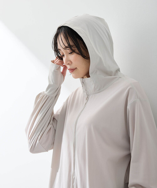 パーカー メッシュ切替えラッシュパーカー「接触冷感・UVカット・撥水」 レディース メッシュ切替えラッシュパーカー【接触冷感・UVカット・撥水】 A
