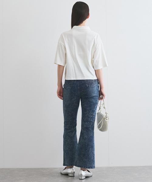 VICKY（ビッキー）の「【汗染み防止】ポロトップス≪セットアップ対応/洗濯機で洗える≫（Tシャツ/カットソー・レディース・オフホワイト/チャコールグレー/ブラック・M）」の11枚目の写真