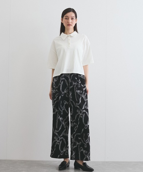 VICKY（ビッキー）の「【汗染み防止】ポロトップス≪セットアップ対応/洗濯機で洗える≫（Tシャツ/カットソー・レディース・オフホワイト/チャコールグレー/ブラック・M）」の13枚目の写真