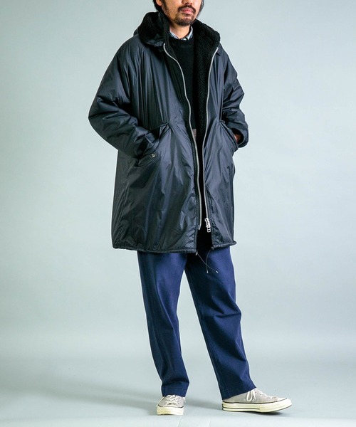 OMNIGOD mens / オムニゴッド ] クリーミーライト フードデットコート