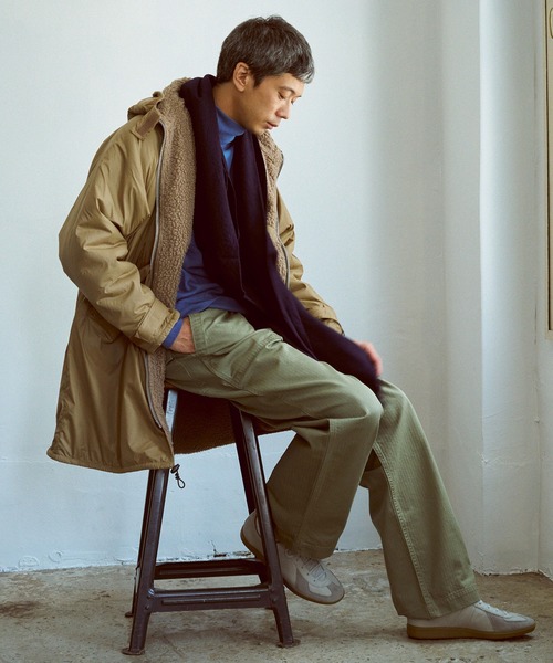 OMNIGOD mens / オムニゴッド ] クリーミーライト フードデットコート