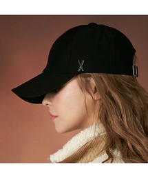 TopIsm（トップイズム）の「シルバースタッドオーバーフィットボールキャップ Silver stud over fit ball cap black（キャップ）」