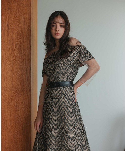 Callarus（カラルス）の「カットブローシェレースデザインワンピースドレス〔Callarus〕（ドレス・レディース・グレー/ベージュ/ブルーグレー・M/LL/L）」の20枚目の写真