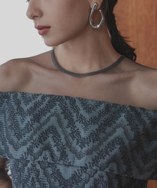 Callarus（カラルス）の「カットブローシェレースデザインワンピースドレス〔Callarus〕（ドレス・レディース・グレー/ベージュ/ブルーグレー・M/LL/L）」の7枚目の写真