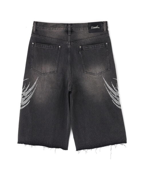 Supplier/サプライヤー/Tribal Rhinestone Denim Shorts（デニム
