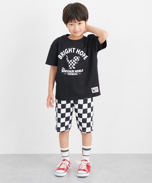 柏原tシャツとハーフパンツ2枚セット 2点セット（プリントTシャツ＋ハーフパンツ）（男の子・女の子