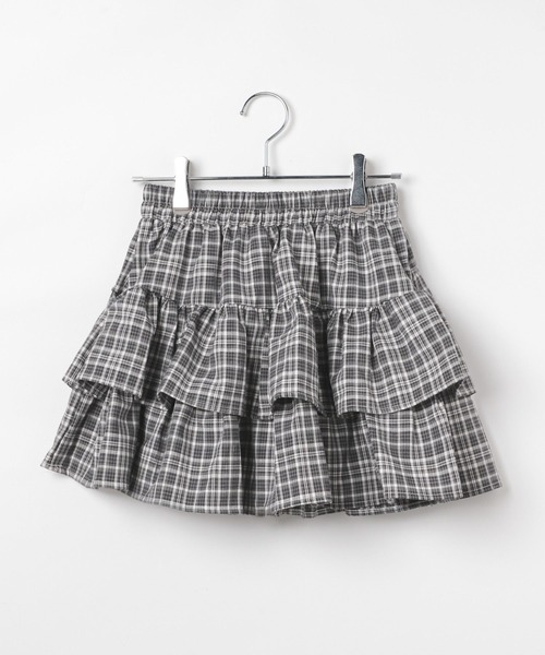 3.3 Field Trip （3.3フィールドトリップ）の「3.3 Field Trip／チェックフリルスカート（インパン付）（スカート・レディース・ブラック/ブルー/ブラウン・FREE）」の21枚目の写真