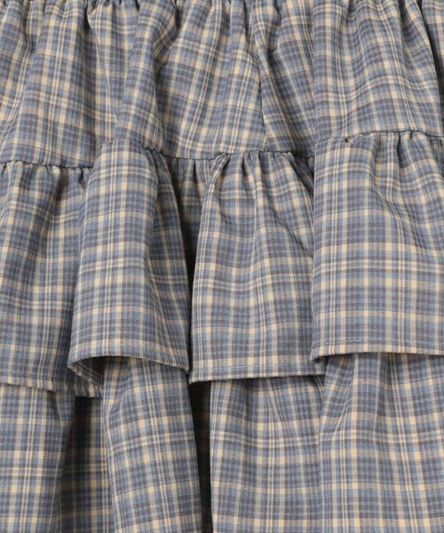 3.3 Field Trip （3.3フィールドトリップ）の「3.3 Field Trip／チェックフリルスカート（インパン付）（スカート・レディース・ブラック/ブルー/ブラウン・FREE）」の7枚目の写真