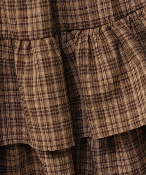 3.3 Field Trip （3.3フィールドトリップ）の「3.3 Field Trip／チェックフリルスカート（インパン付）（スカート・レディース・ブラック/ブルー/ブラウン・FREE）」の8枚目の写真