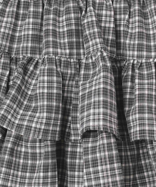 3.3 Field Trip （3.3フィールドトリップ）の「3.3 Field Trip／チェックフリルスカート（インパン付）（スカート・レディース・ブラック/ブルー/ブラウン・FREE）」の9枚目の写真