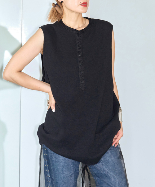 HENRY NECK THERMAL TOP：カットソー（Tシャツ/カットソー